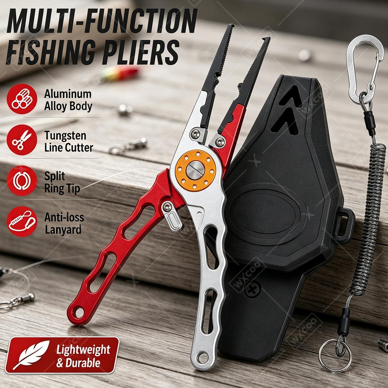 WXCOO Split Ring Pliers Hook R - Fishing Hook Sharpener ulasan dan harga