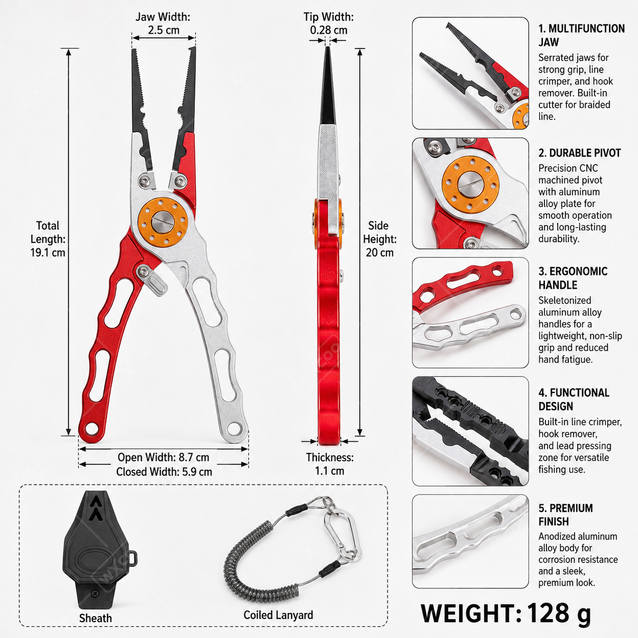 WXCOO Split Ring Pliers Hook R - Fishing Hook Sharpener ulasan dan harga