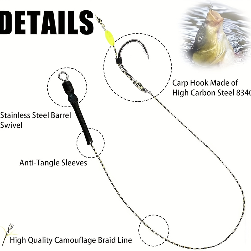 YOTO 8 pieces carp fishing hai - Fishing Hook Assortment ulasan dan harga